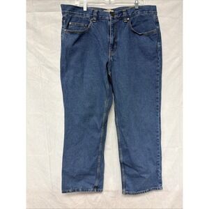 Blue Mountain Jeans 38 X 30 Men's Straight Western Blue Denim Cotton Workwear